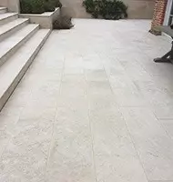 garden limestone tiles cleaned